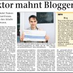 Artikel über Uniblog Greifswald