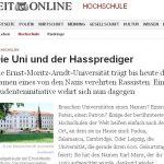 Ernst Moritz Arndt Debatte Universität Greifswald